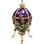 Royal Purple/Green Faberge Style Collectible Enameled Egg (6010-8)