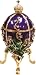 Royal Purple/Green Faberge Style Collectible Enameled Egg (6010-8)