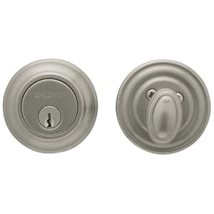 Baldwin 8231.150 Traditional Deadbolt 2-1 8-Inch Door Prep, Satin Nickel by 