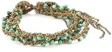 Dogeared Jewel Box 4 Strand Distressed Chain And Turquoise Bracelet, 7″ thumbnail