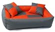 Panier corbeille pour chien �chiquier design et tendance XXL 120cm/95cm Orange et Gris W073 3