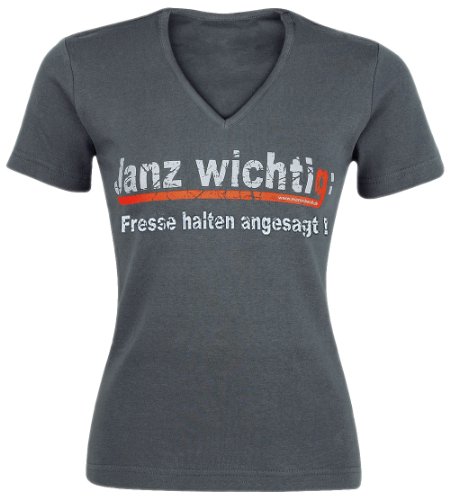 Mario Barth Damen T-Shirt Janz wichtig: Fresse halten angesagt!, grau, S, 126762S Preisvergleich