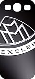 White Hard Plastic Exelero Logo on Black Background Case for Galaxy S III I9300