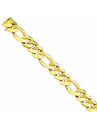 Genuine 14K Yellow Gold 16mm Fancy Heavy Figaro Link Chain 8.25 Inches 100% Satisfaction Guaranteed.