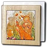 Cassie Peters Digital Art - Altered Vintage Easter Digital Art by Angelandspot - Tile Napkin Holders