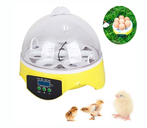 Yosoo Digital Transparent Mini Hatching 7 Egg Incubator Chicken Duck Egg Incubator Egg Hatcher 18*18*17cm