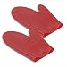 Progressive International Silicone Oven Mitts 2-Pack, Red