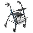 Drive Medical Aluminum Rollator 4 Wheel with Lever Loop Lock