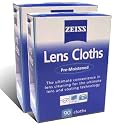180 Zeiss Lens Cleaning Cloths for Cameras, Microscopes, Glasses (2 Pack) Pre-moistened
