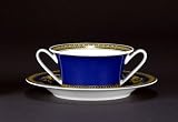 Versace by Rosenthal Medusa Blue CreamSoup Cup & Saucer