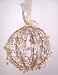 Gem & Gold Beaded Kissing Ball Christmas Ornament 6.5" #21185