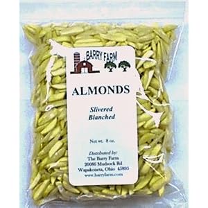 Almonds, Slivered and Blanched, 8 oz. by Barry Farm