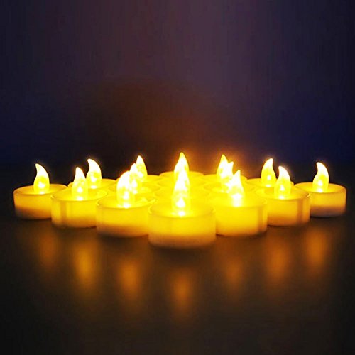 LED Candles,IREALIST Stunning Flameless LED Battery Operated Perfect Decoration Candles Beautiful and Elegant Unscented Smokeless LED Tea Light Candles(Pack of 24)