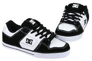 DC Men's Pure Slim Sneaker,Black/White,7 M