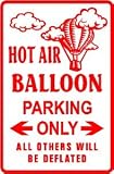 HOT AIR BALLOON PARKING plane hobby NEW sign