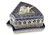 Polish Pottery Aztec Flower Cheese Dish with Mouse