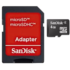 SanDisk Micro SDHC 4GB Class 4 Speicherkarte (inkl. microSD zu SD Adapter)