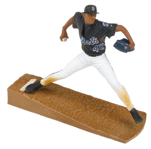 MLB Series 13 Figure: Pedro Martinez #45 New York Mets Pitcher Black Jersey