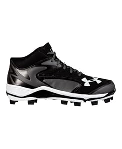 Under Armour Men's UA Yard Mid TPU Baseball Cleats 9 Black