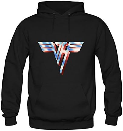 Smoiy Men's American Rock Band Van Halen Rising Hoodie XXXL Black