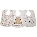 Baby Bear Design Bibs with Velcro Strap (Pack of 3) (One Size) (Beige)