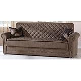 Istikbal 10-WES-S1199-03-0 Western Three Seat Sleeper Sofa in Therapy Light Brown