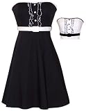 50s Rockabilly Tux Ruffle Sundress Dress JR Plus Size