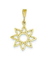 14K Gold Sun Charm