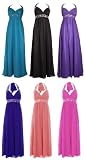 MY EVE Long Elegant Halter Neck Evening Gown Summer Maxi Dress For Ladies Women