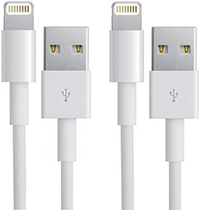 Replacement Sync Charger Cable Lightning Cords for iPhone 5 5c 5s 6 Plus 6s (2 Pack)