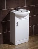 45 White Basin Vanity Unit