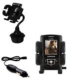 Samsung SCH-R610 Auto Cup Holder with Car Charger - Uses Gomadic TipExchange