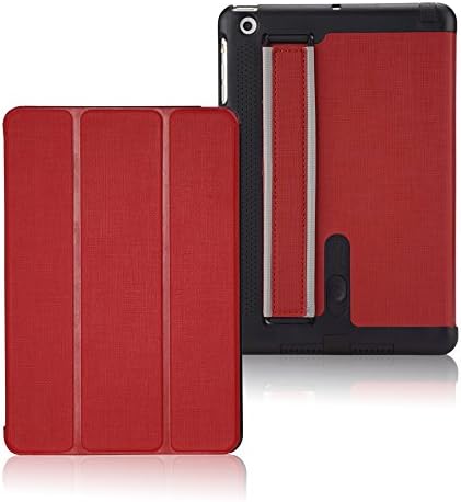 iPad Mini Case Premium PU Leather Magnetic Smart Cover Case w/ Sleep/Wake-up Functions For iPad Mini 1, 2, 3 (red3)