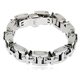Men's Stainless Steel Cross Bracelet - 8 inch
