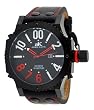 Adee Kaye #AK7211-MIPB174 Men's Black IP Black Dial Oversized Quartz Watch