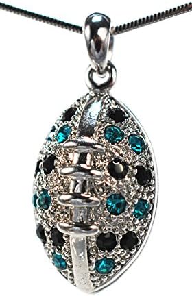 Fan Star "TEAM COLORS" Football Necklace Carolina Panthers 18" Necklace