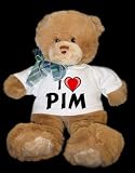 41AZijBOtEL. SL160  Brown Plush Teddy Bear with I Love T Shirt Pim