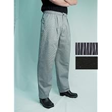 San Jamar P017BK Poly Cotton Executive Pant with 2 Side and 1 Rear Pockets, 3X-Large, Black