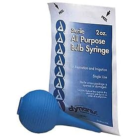 Dynarex Ear/Nose/Ulcer Irrigation Bulb Syringe, Sterile, Disposable, 2 oz