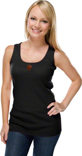San Francisco Giants Women's Fan Tank Black Ribbed Tank Top