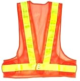 Ultra High-Visability LED Safety Vest - 2 Reflective Band Plus 16 Flashing LED