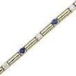 14K Yellow/White Gold 1 ct. Diamond and 1 ct. Sapphire Bracelet