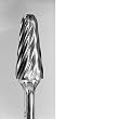 CARBIDE BUR GROBET U.S.A MADE CONE RADIUS NOSE 14 DEGREE TAPER 3/8X1-1/16X1/4 ALUMINUM CUT