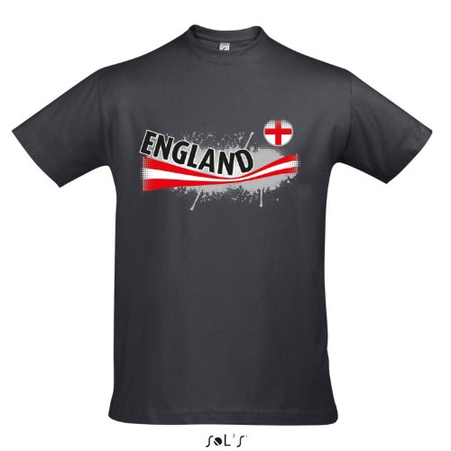 Fanshirt Herren ENGLAND Ländershirt EM / WM Trikot S-XXL , Mouse grey , XXL