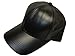 BLACK LEATHER BASEBALL CAP HAT CAPS HATS ADJUSTABLE MADE IN USA