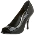 BCBGeneration Women's Ariel Peep Toe Pump,Black Patent,7 M