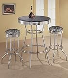 2 Zebra Print Barstools and Black Dinning Table Set