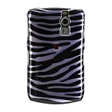 Premium Designer Hard Crystal Snap-on Case for Blackberry Curve 8330 Case - Cool Purple Lavender Black Zebra Print