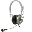 Easy Touch Headphone Microphone, PC Stereo Headset, (Silver) ET-267, Notebook, Computer, Game, Internet Chat, Conference, Skype Web phone, MP3, Noise Suppression, Mini Jack Port, Volume Regulation Control, by EasyTouch
