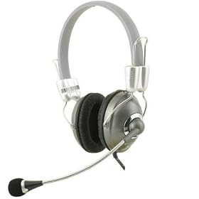 Easy Touch Headphone Microphone, PC Sterio Headset, (Silver) ET-267, Notebook, Computer,... by Easy Touch